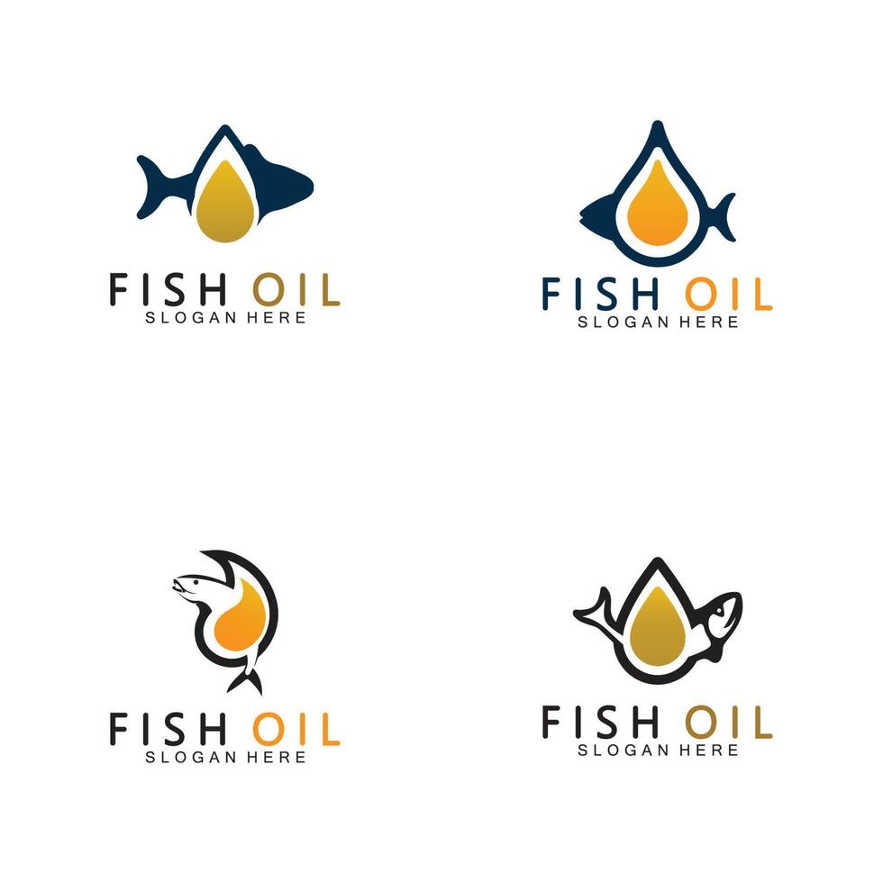 modèle d'illustration vectorielle de logo d'huile de poisson. vecteur