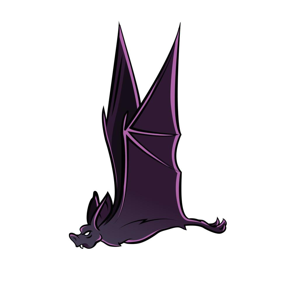 conception d'illustration de tatouage de chauve-souris vecteur