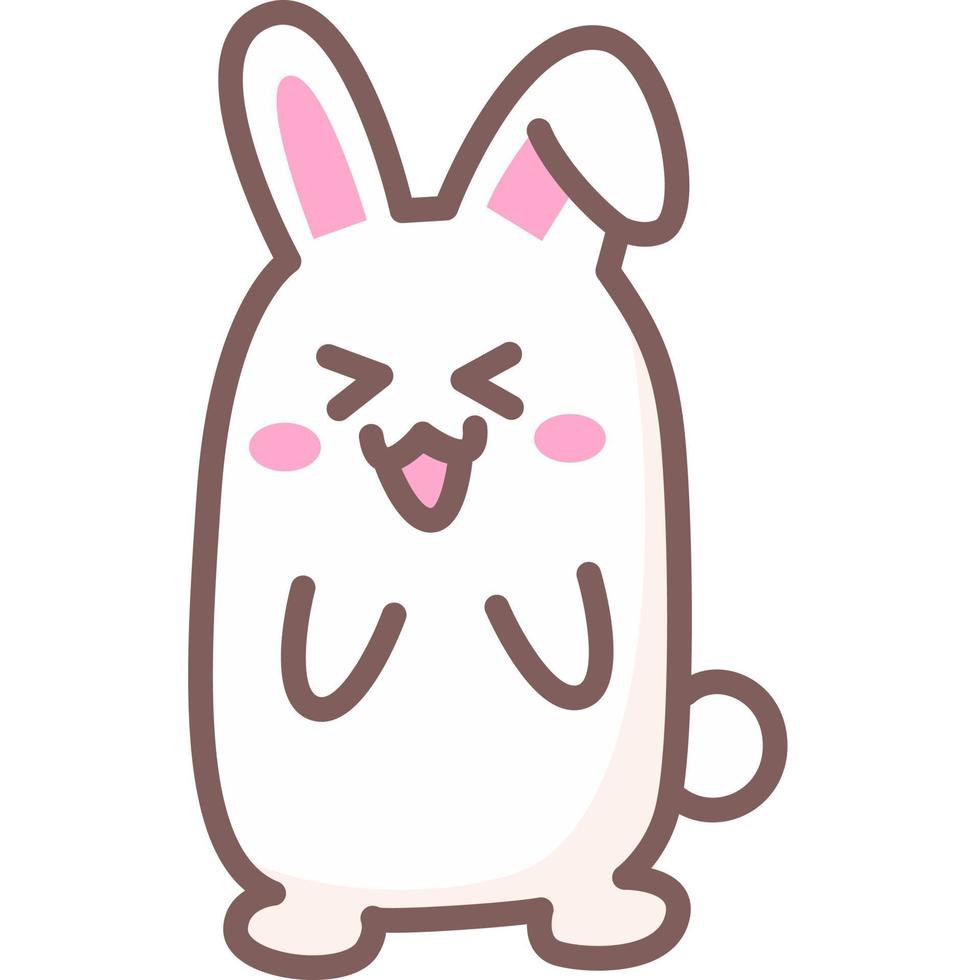 illustration de doodle mignon et adorable petit lapin vecteur