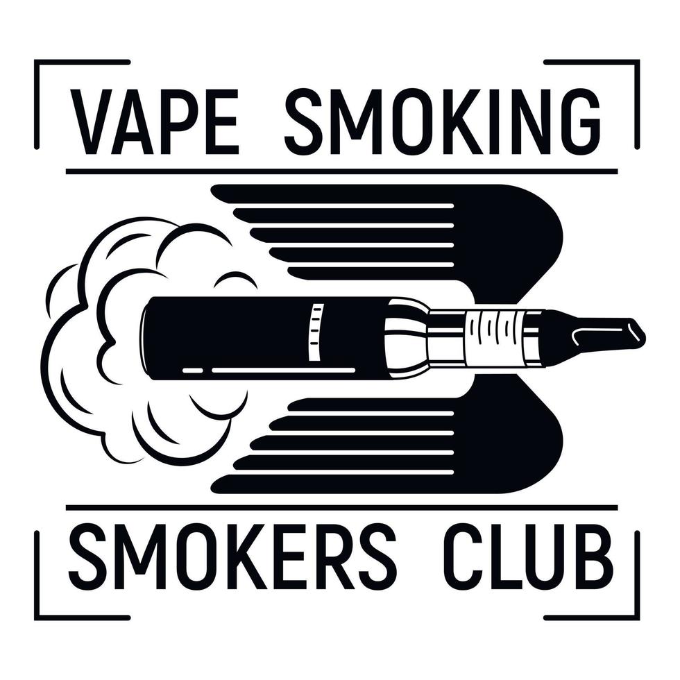 logo de fumer vape, style simple vecteur