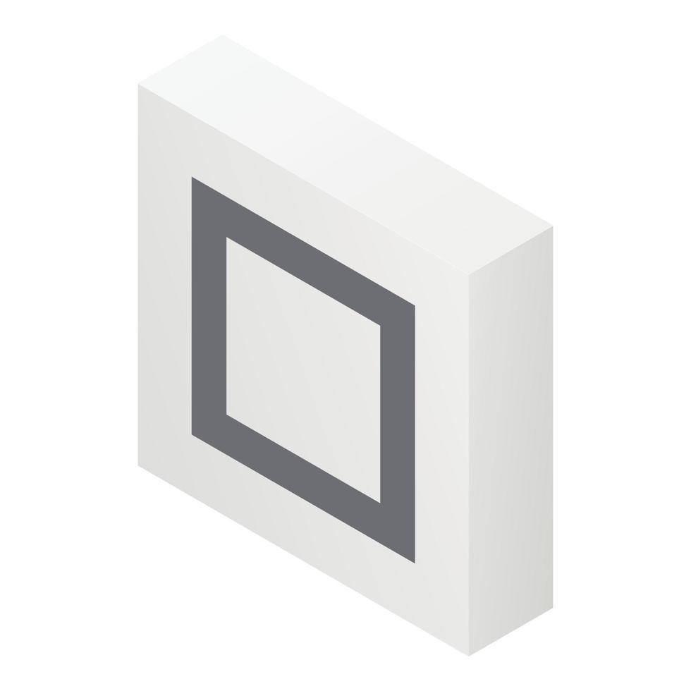 Marquer l'icône carrée, style isométrique vecteur