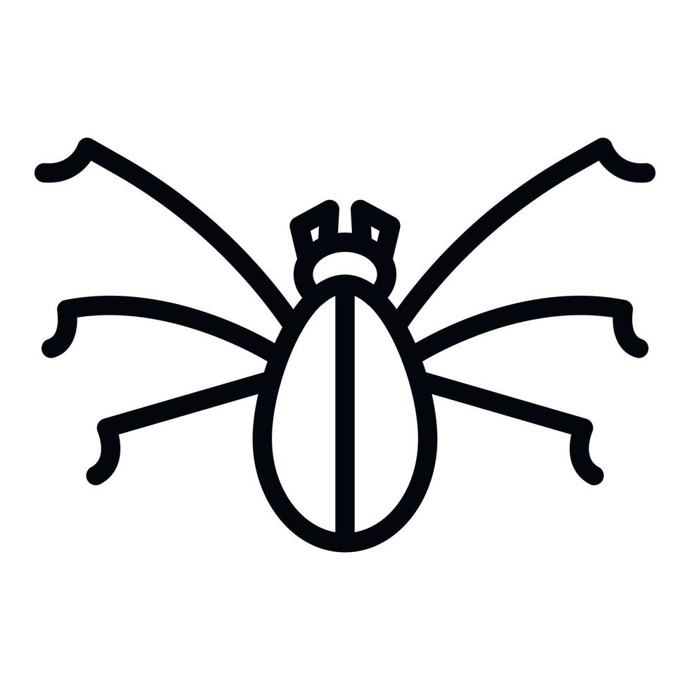 icône d'insecte d'eau, style de contour vecteur
