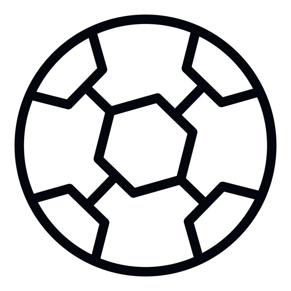 icône de ballon de football, style de contour vecteur