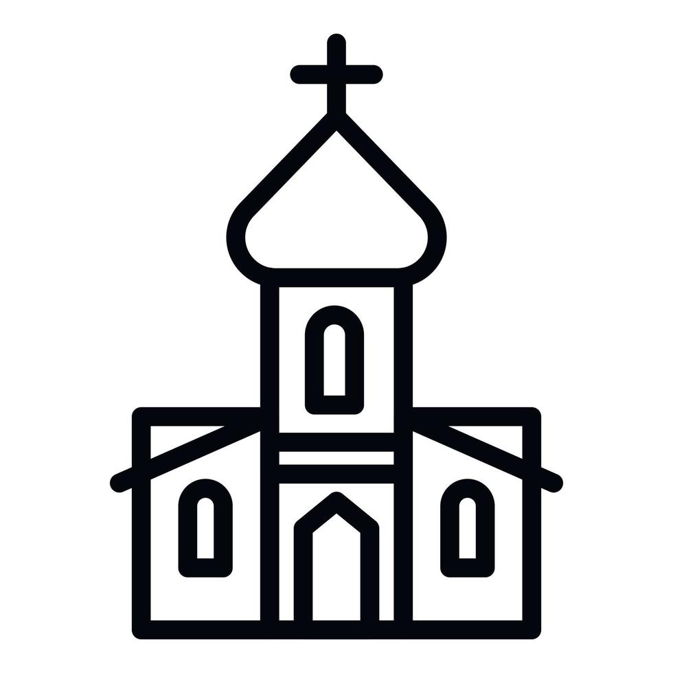icône de l'église orthodoxe, style de contour vecteur
