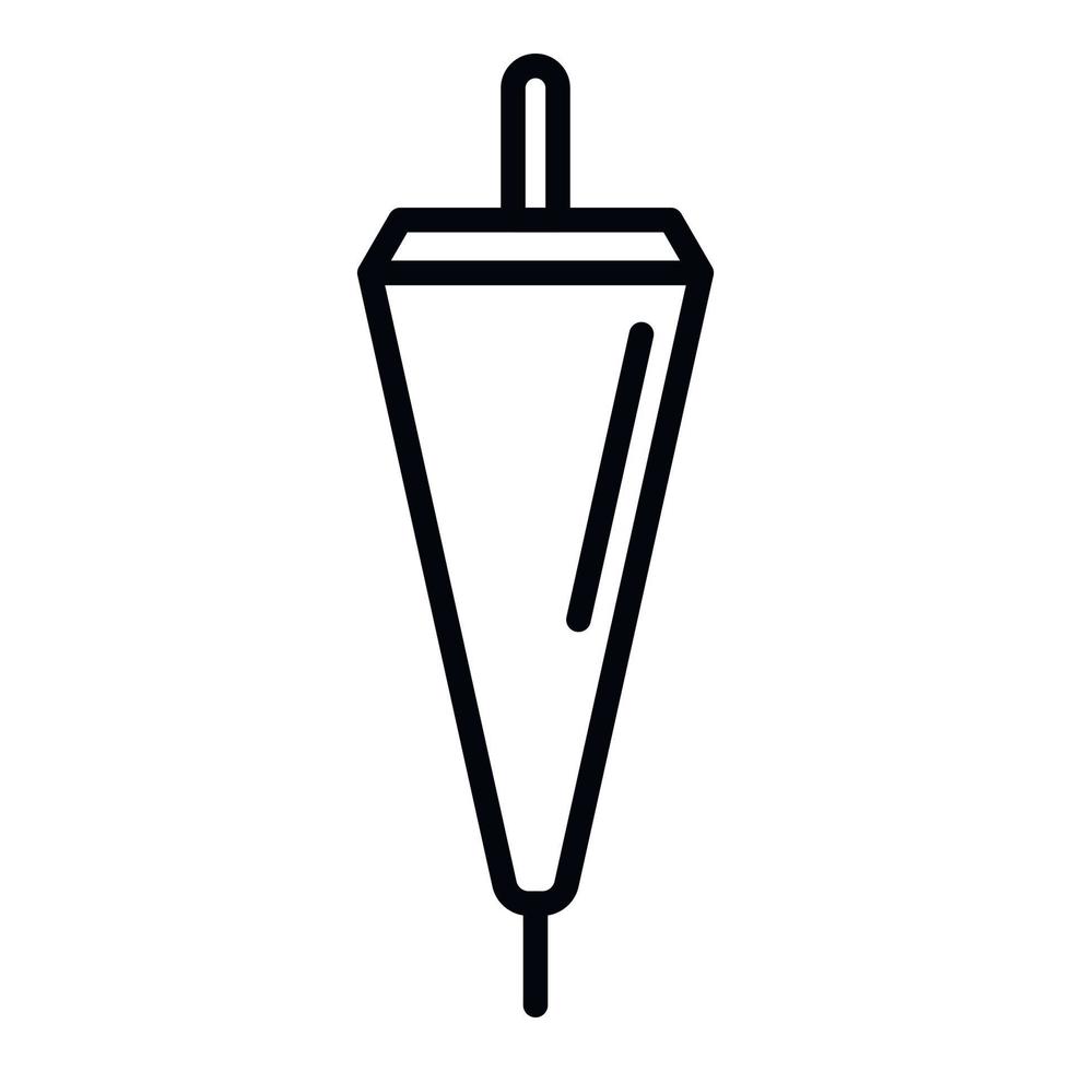 parapluie de plage dans une icône de cas, style de contour vecteur