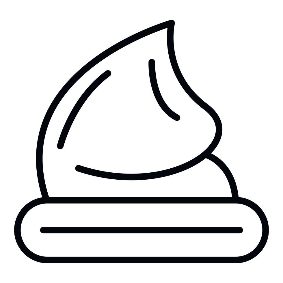 icône de meringue, style de contour vecteur