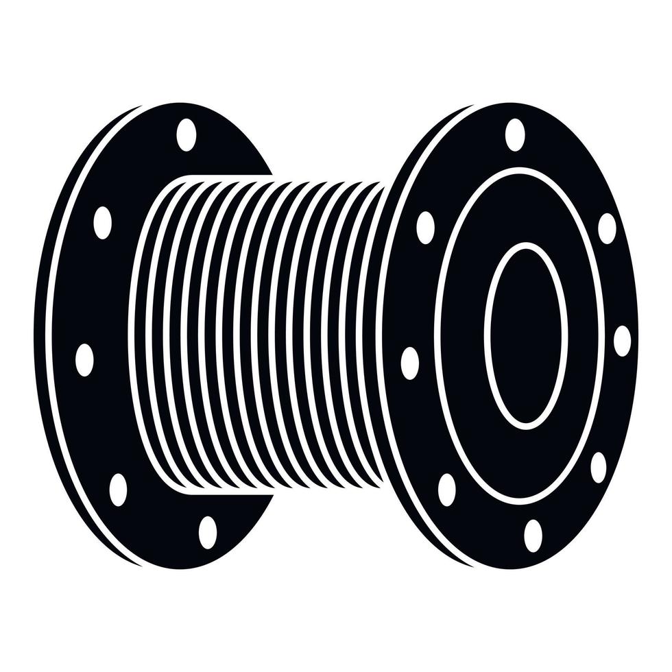 icône de bobine de câble, style simple vecteur