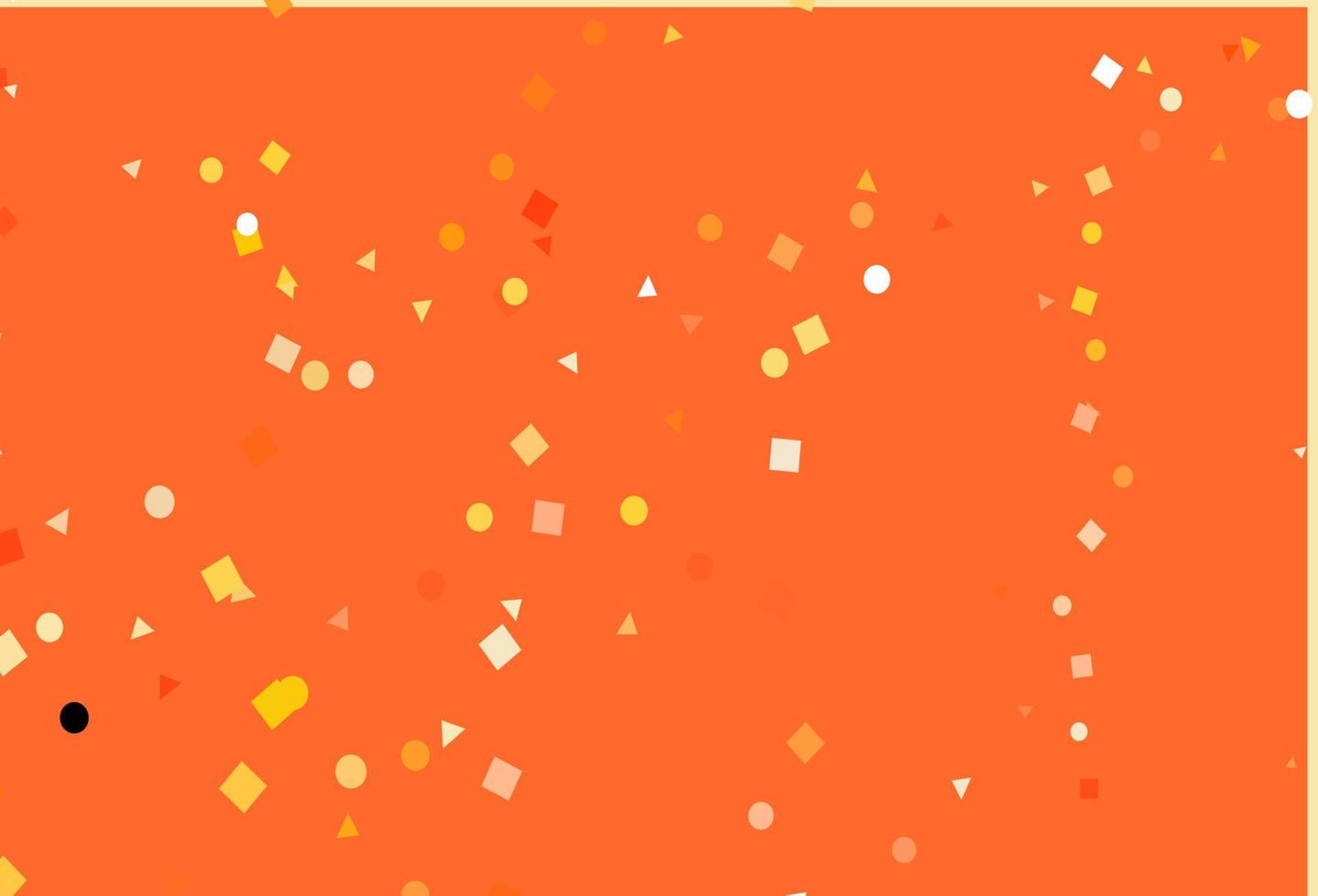 texture vectorielle jaune clair, orange dans un style poly avec des cercles, des cubes. vecteur