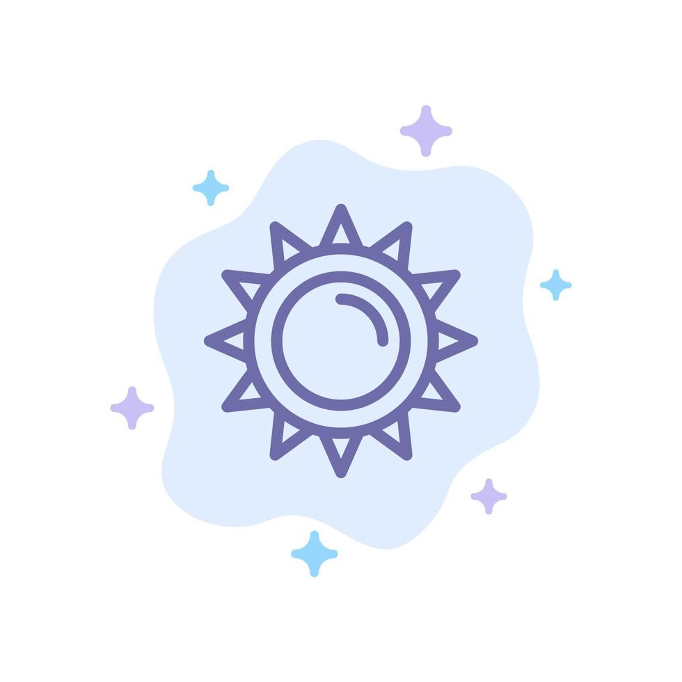 icône bleue de printemps de lumière de luminosité du soleil sur fond de nuage abstrait vecteur