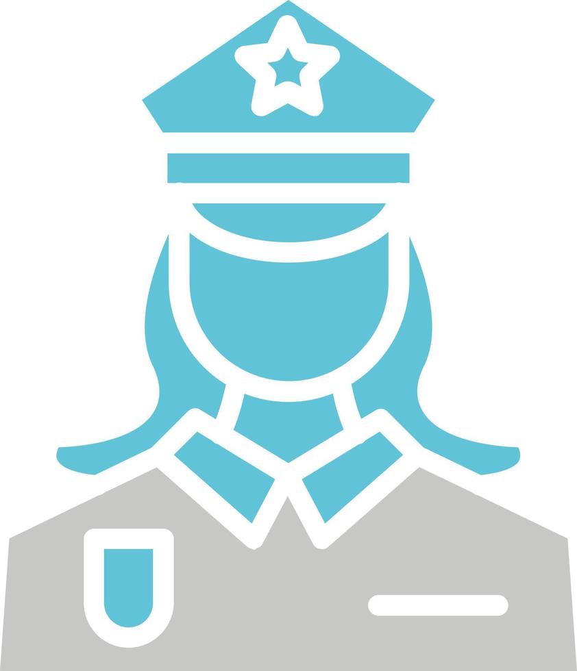 icône de vecteur de femme de police