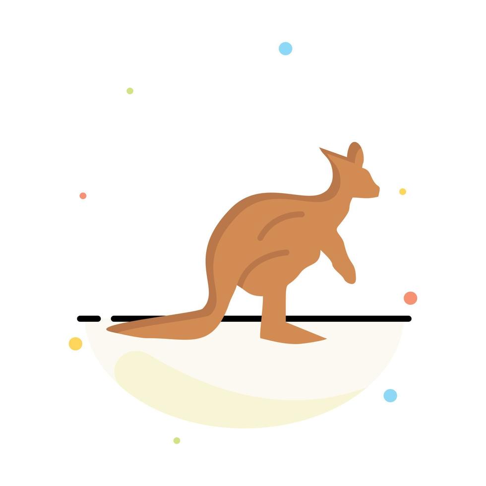 animal australie australien indigène kangourou voyage entreprise logo modèle plat couleur vecteur