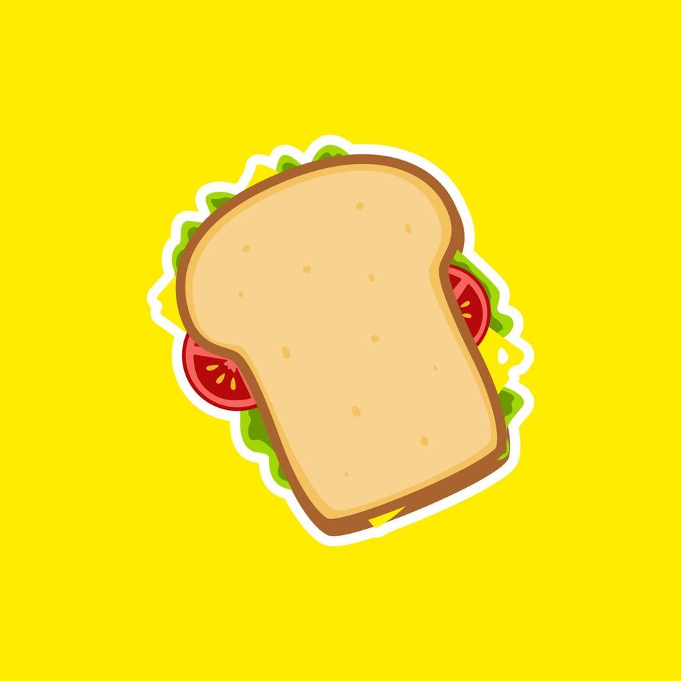 illustration de sandwich au pain de blé vecteur