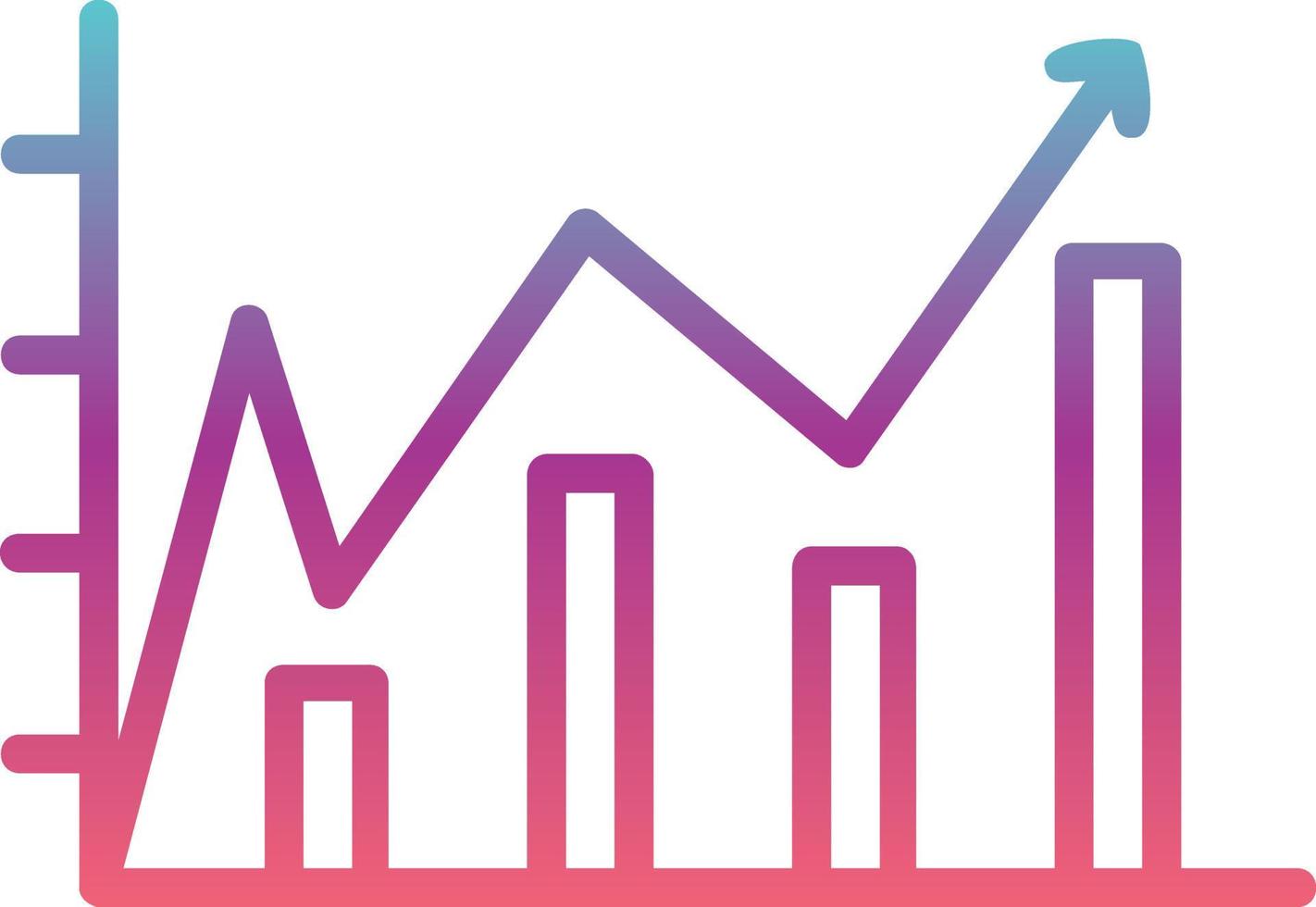 icône de vecteur de graphique en courbes