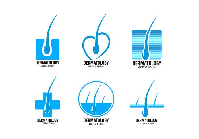Modèle de logo de dermatologie vecteur