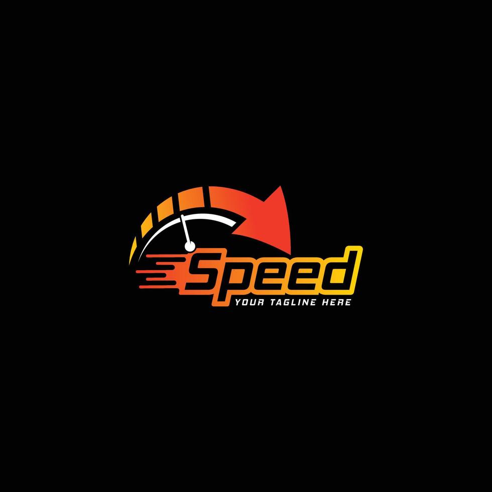 logo moderne de sport de course de vitesse vecteur