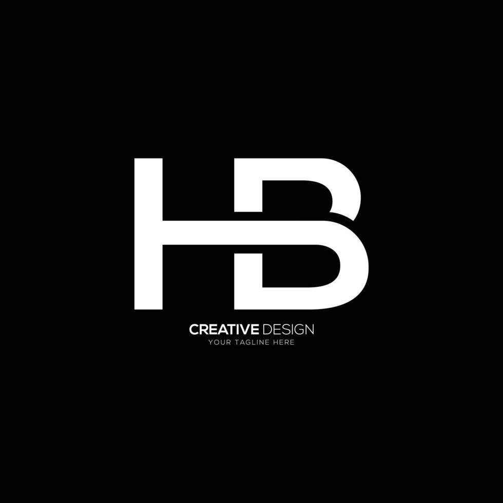 lettre hb logo monogramme moderne vecteur