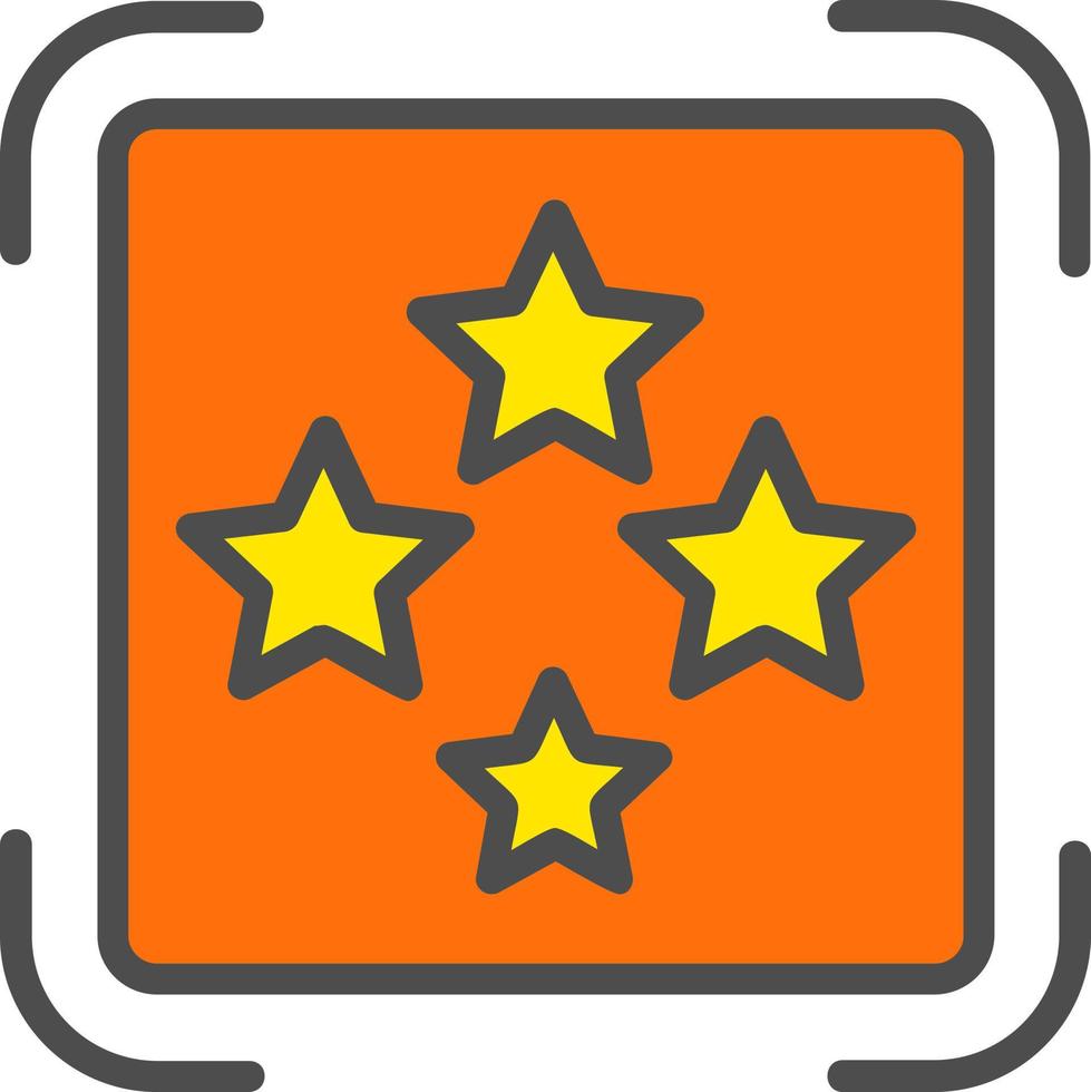icône de vecteur de quatre étoiles
