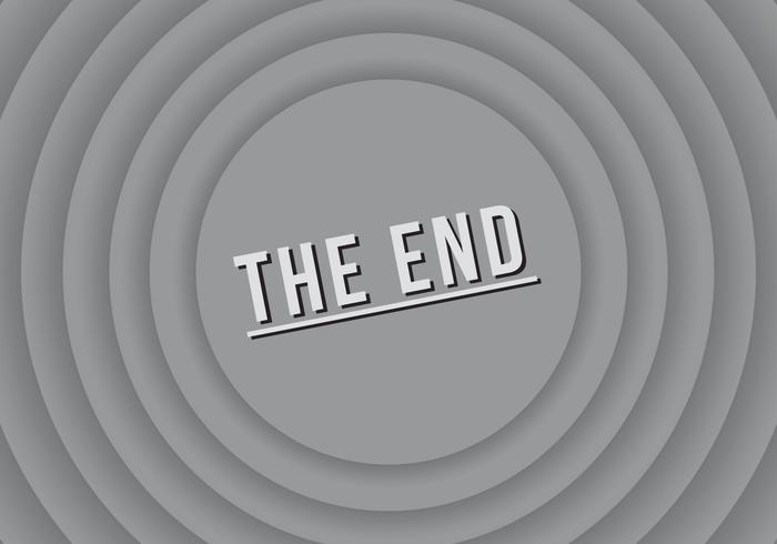 The End Silent Film Screen Vector