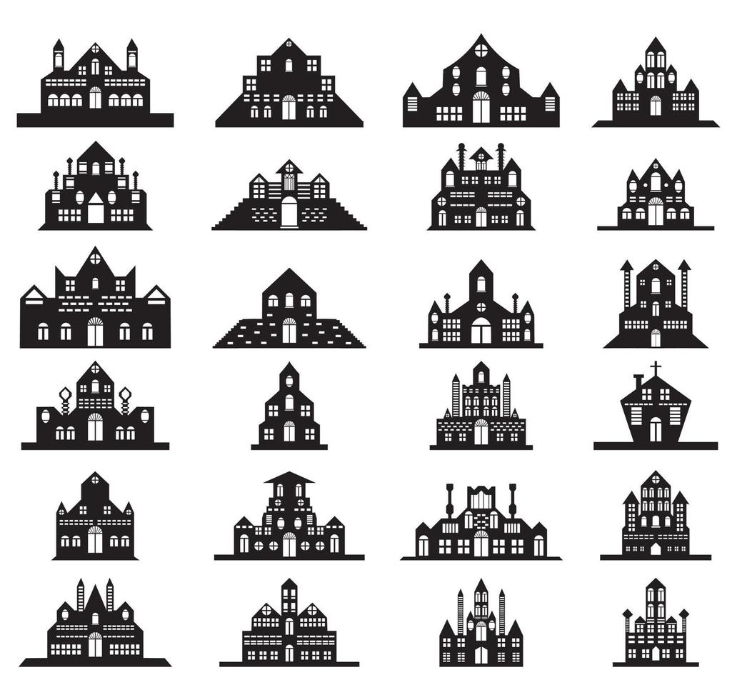 silhouette de maison de noël, conception découpée au laser vecteur