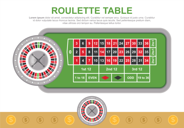 Illustration vectorielle de table de roulette vecteur