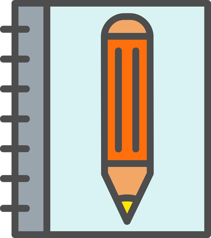 icône de vecteur de carnet de croquis