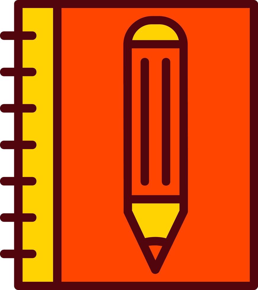 icône de vecteur de carnet de croquis