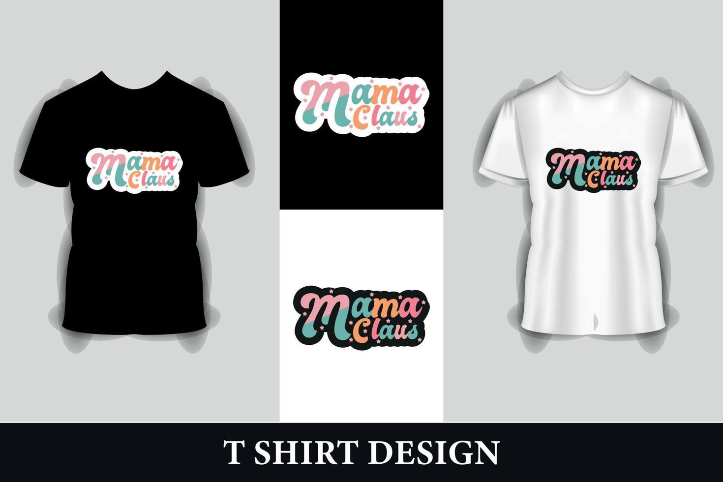 modèle de conception de t-shirt joyeux maman pour la fête de noël. bon pour les t-shirts, tasses, scrapbooking, cadeaux, presse à imprimer vecteur