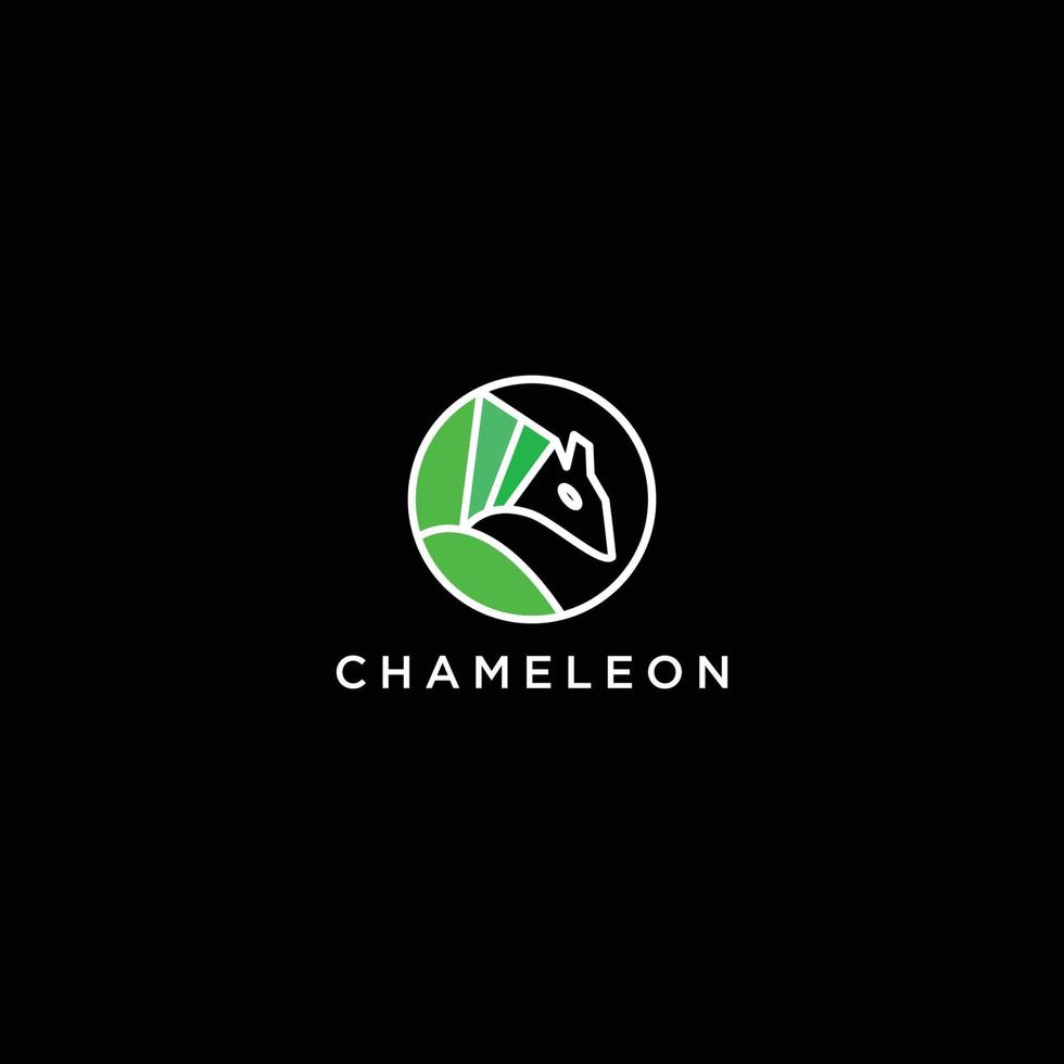 vecteur de conception de logo caméléon