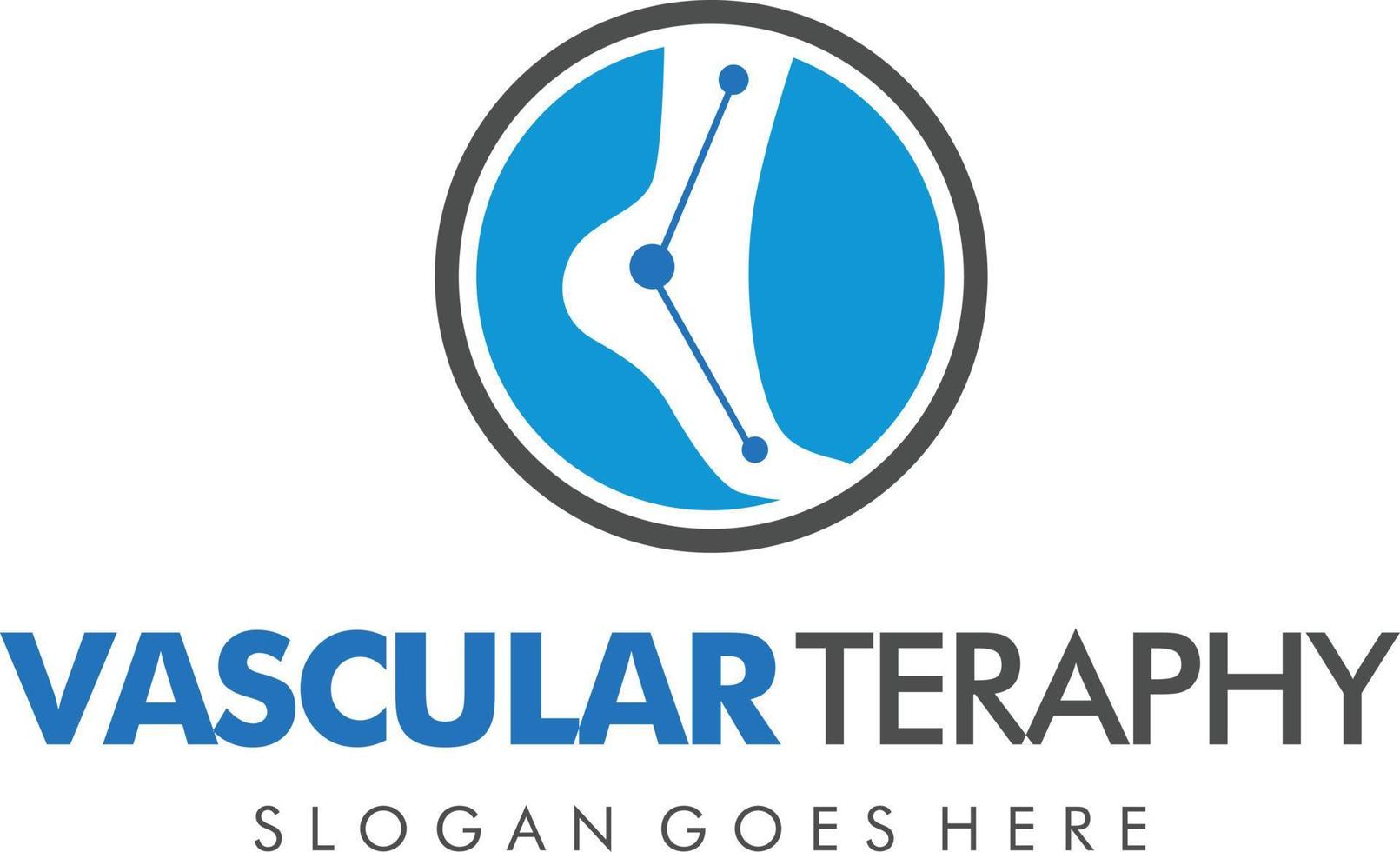 conception de logo moderne minimaliste de vecteur téraphy vasculaire de santé propre isolé sur fond blanc