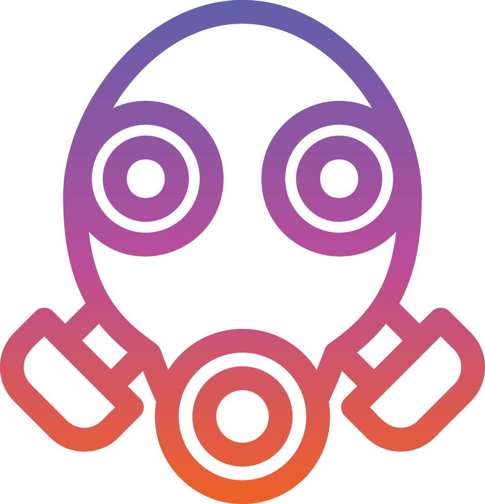 icône de glyphe de masque à gaz vecteur