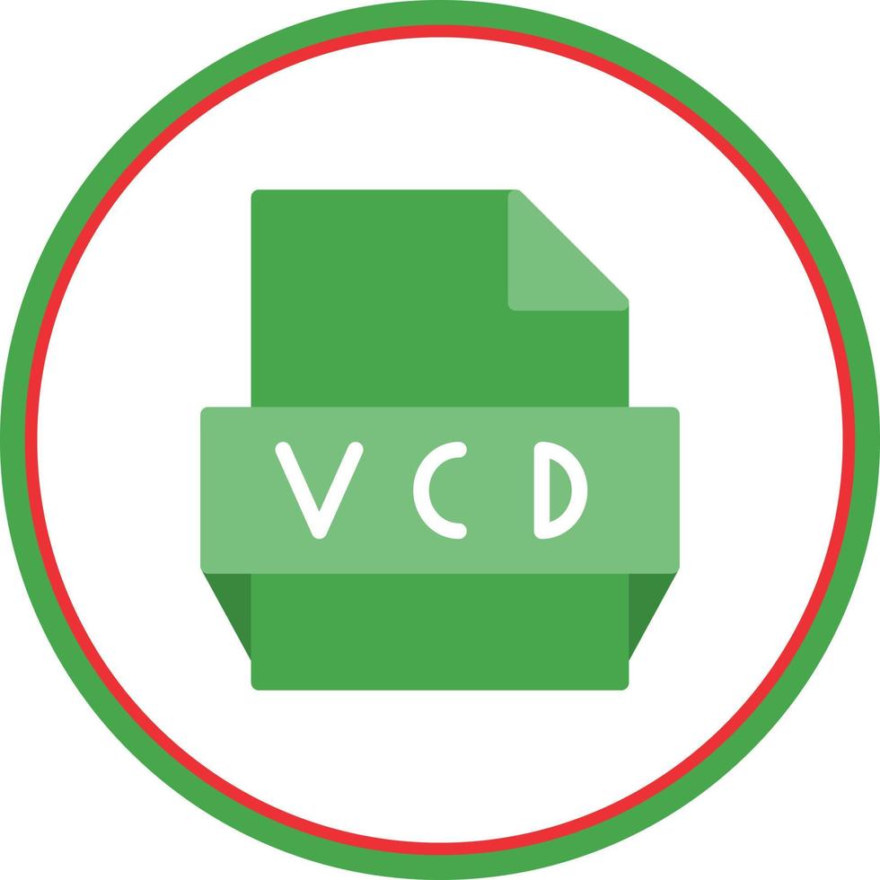 icône de format de fichier vcd vecteur