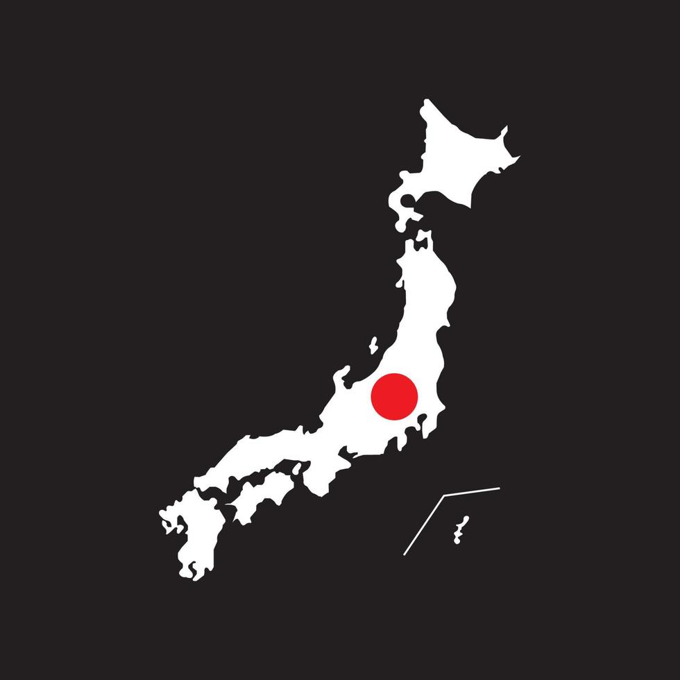 icône de la carte du japon vecteur