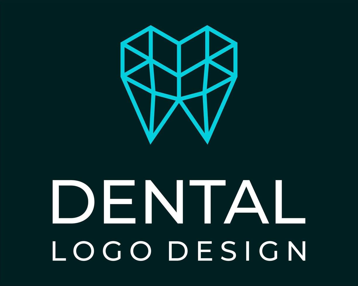création de logo dentaire géométrique. vecteur