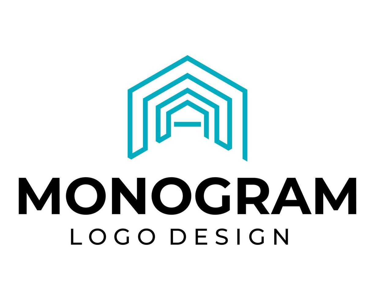 lettre une création de logo d'entreprise monogramme. vecteur