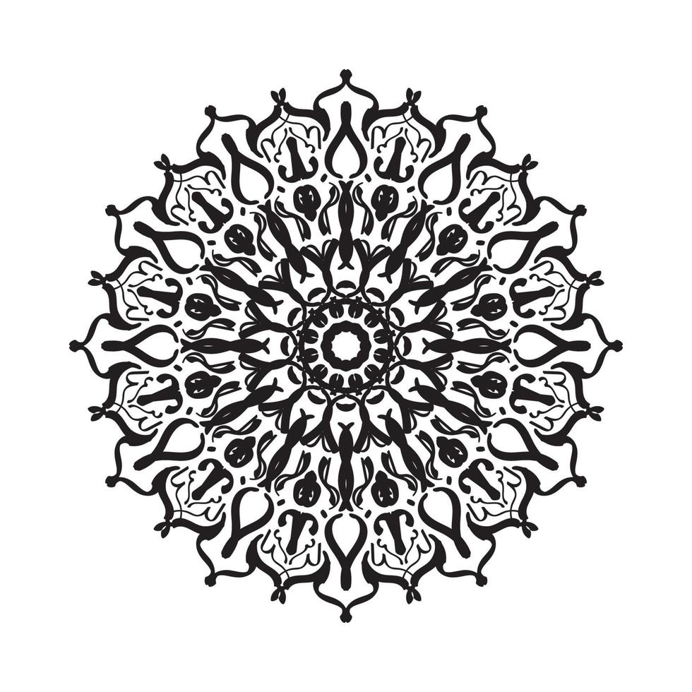 mandala dessiné à la main. décoration en ornement de doodle oriental ethnique. vecteur