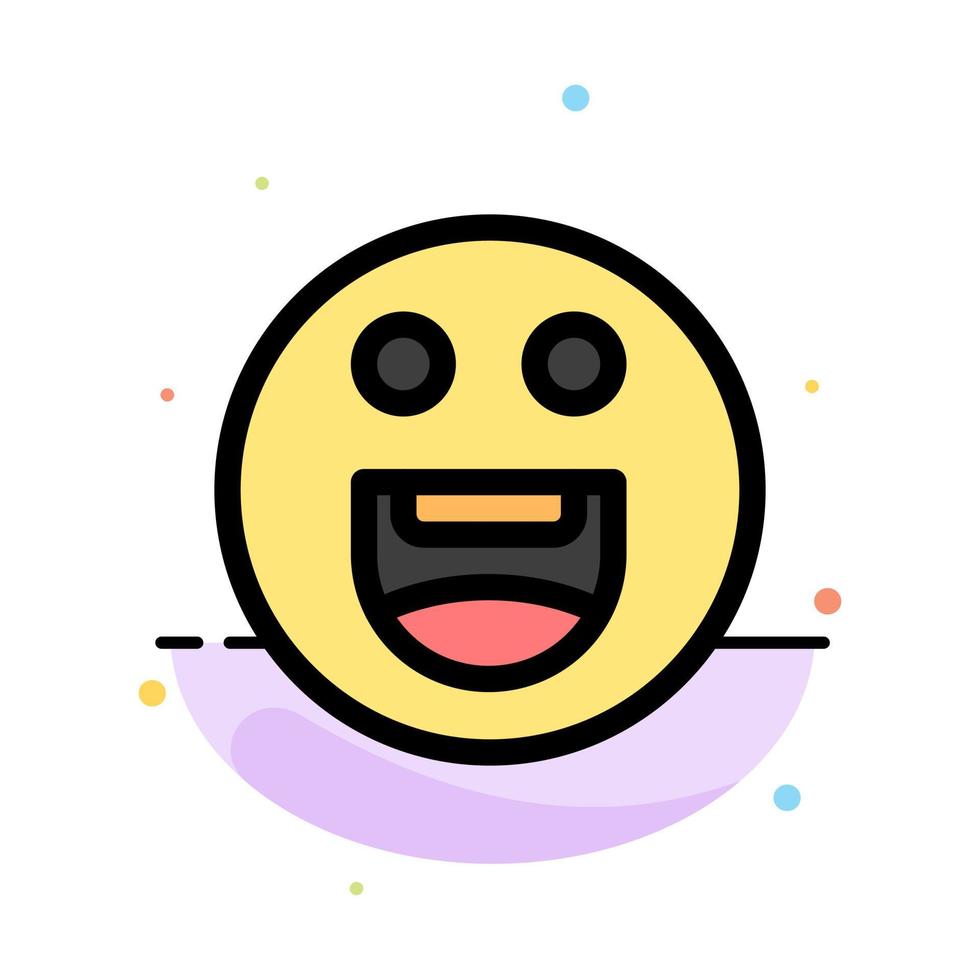 emojis heureux motivation abstrait modèle d'icône de couleur plate vecteur