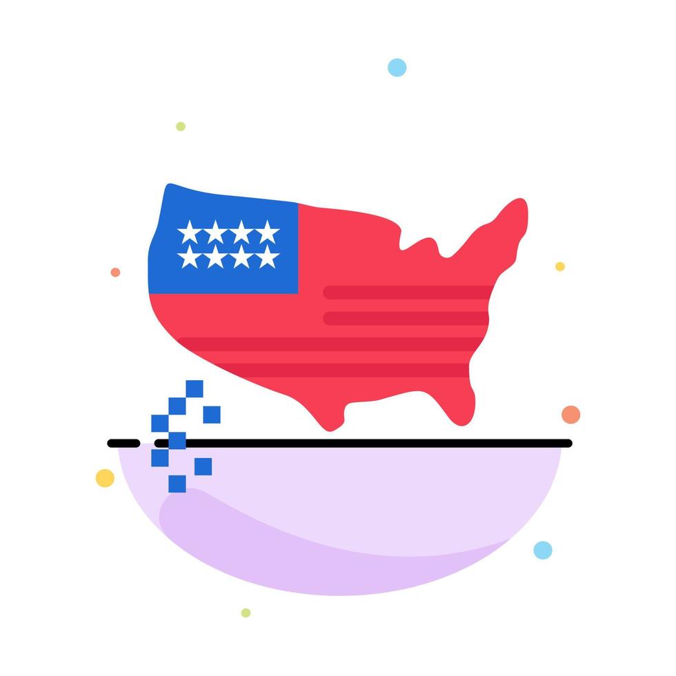 carte américaine thanksgiving usa abstrait modèle d'icône de couleur plate vecteur
