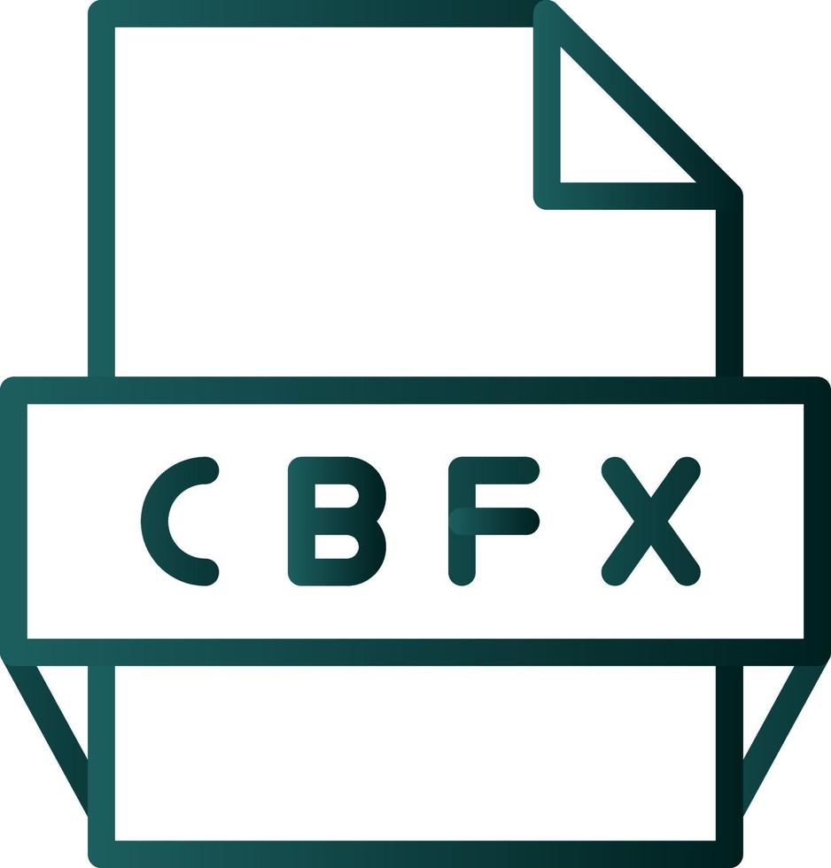 icône de format de fichier cbfx vecteur