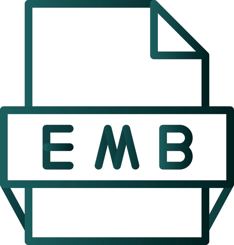 icône de format de fichier emb vecteur