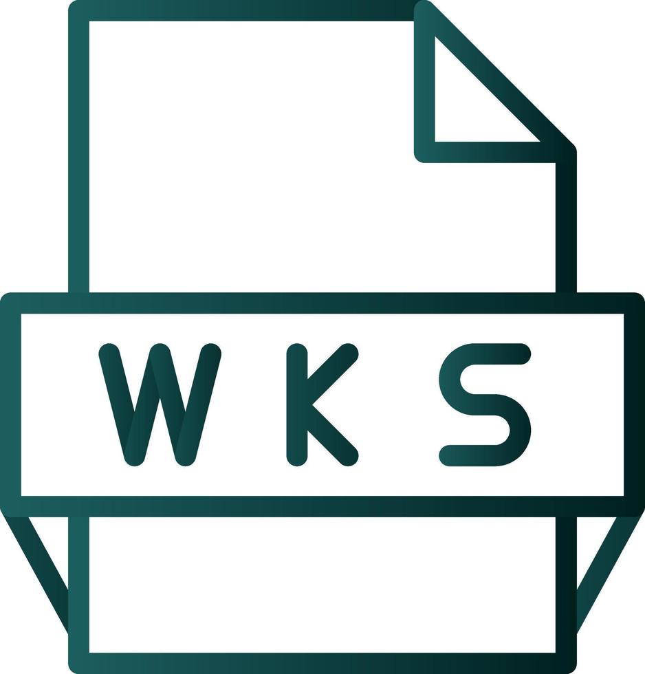 icône de format de fichier wks vecteur