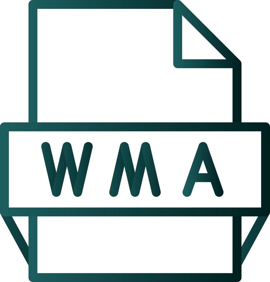 icône de format de fichier wma vecteur