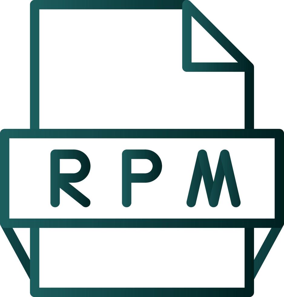 icône de format de fichier rpm vecteur