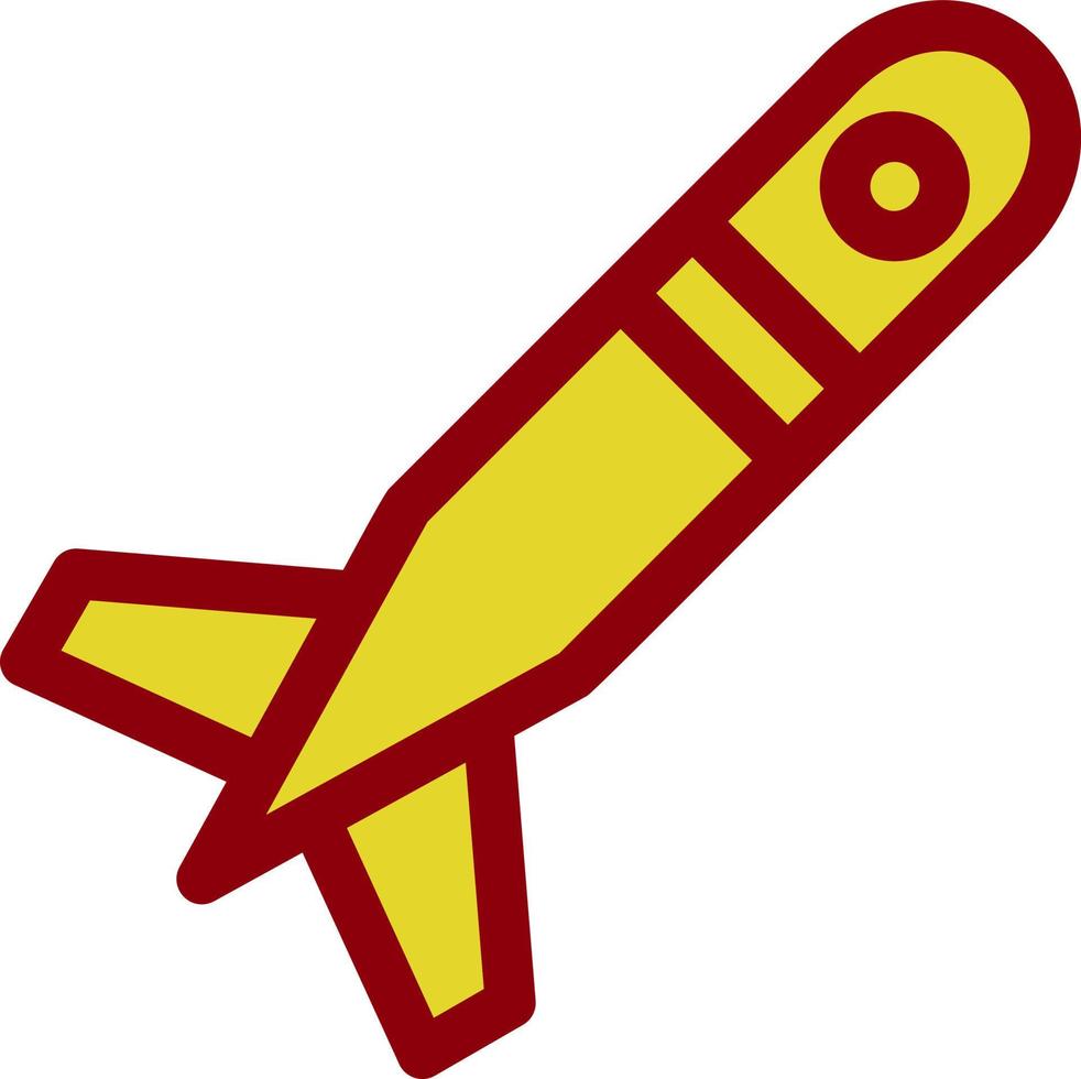 icône de glyphe de missile vecteur