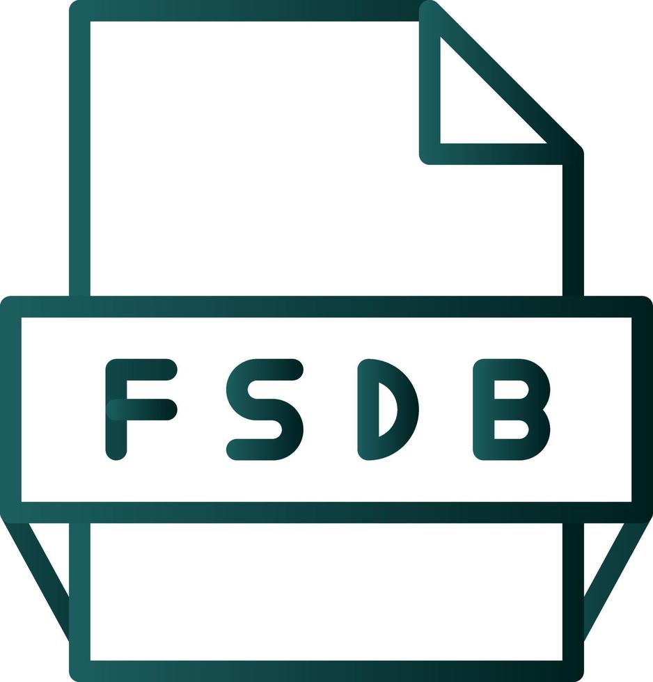 icône de format de fichier fsdb vecteur