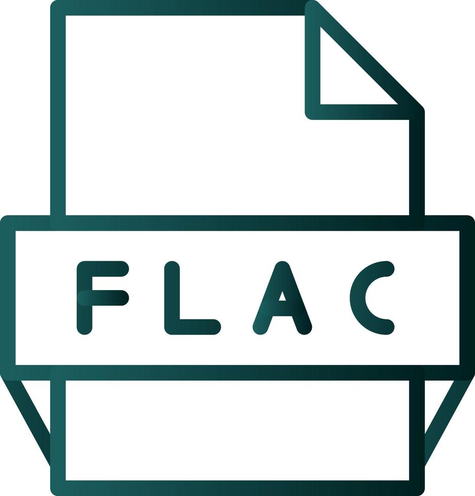 icône de format de fichier flac vecteur