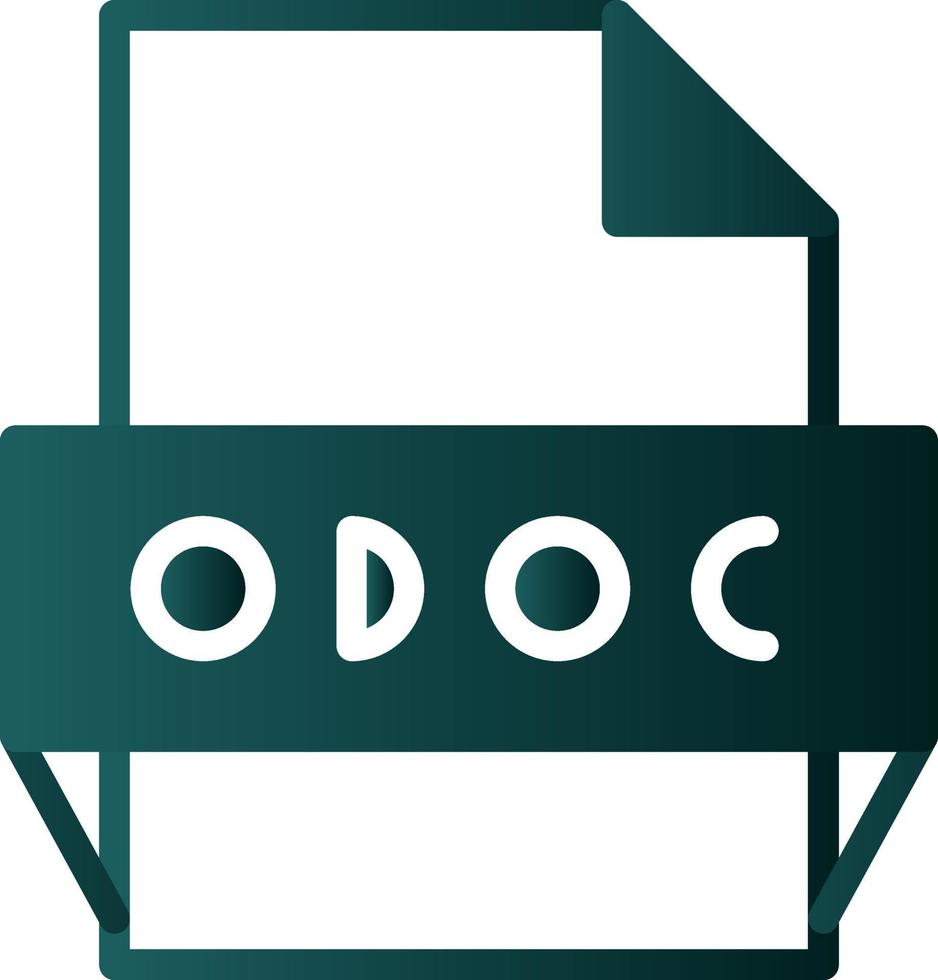 icône de format de fichier odoc vecteur