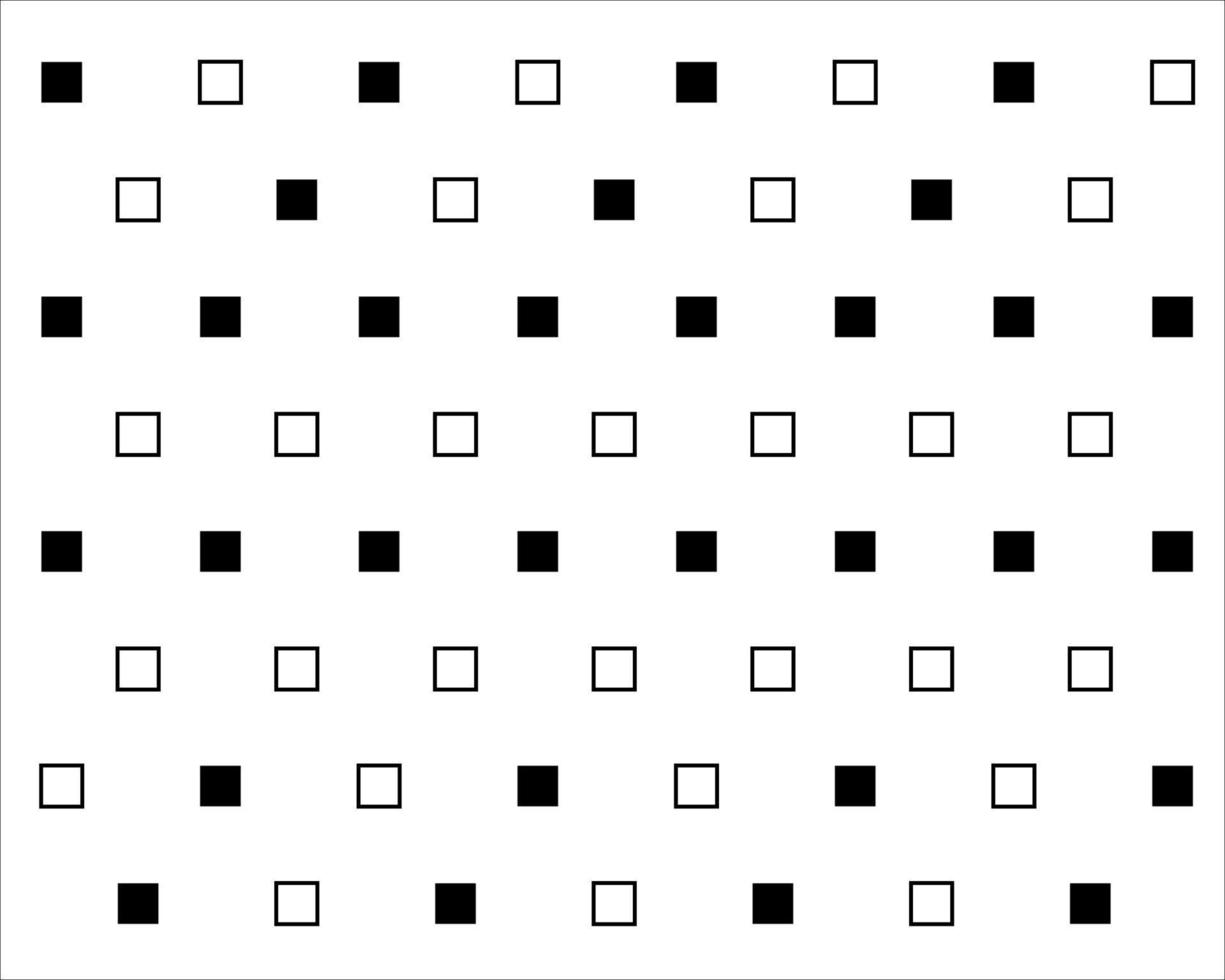 de nombreux carrés noirs et blancs sur fond blanc. vecteur