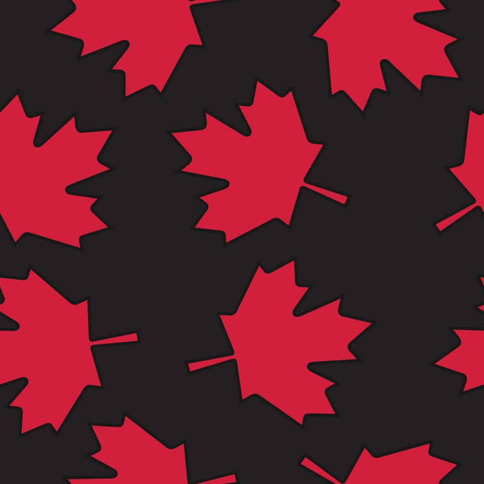 feuilles d'érable rouge motif d'illustration vectorielle sans couture arrière-plan à utiliser toile de fond papier d'emballage textile sur tout le tissu et autres. vecteur
