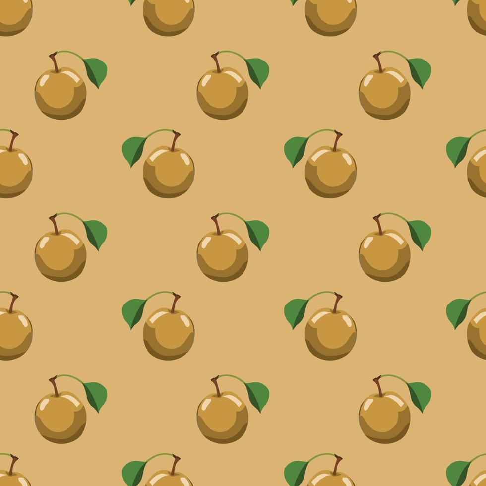 modèle vectorielle continue de mangoustan fruits. conception pour une utilisation en toile de fond sur tout le papier d'emballage d'impression de tissu textile et autres. vecteur