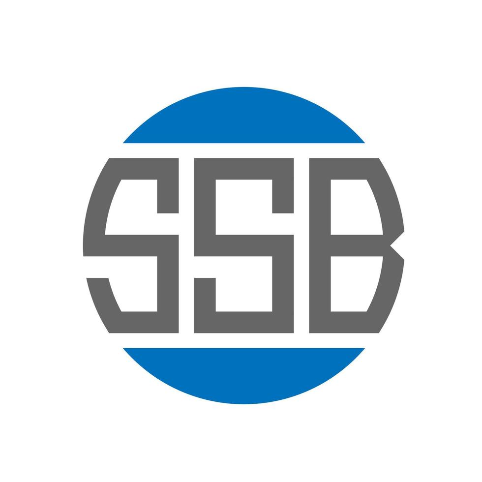 création de logo de lettre ssb sur fond blanc. concept de logo de cercle d'initiales créatives ssb. conception de lettre ssb. vecteur